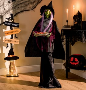 Hallow Scream Animated 4Ft Spooky Witch