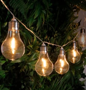 Prestige 10 Mains LED Plastic Bulb String Party Lights - Warm White