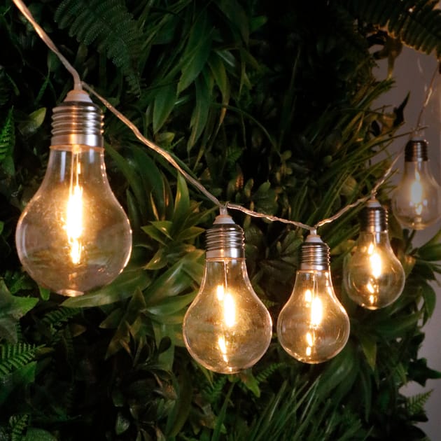 Prestige 10 Mains LED Plastic Bulb String Party Lights Warm White