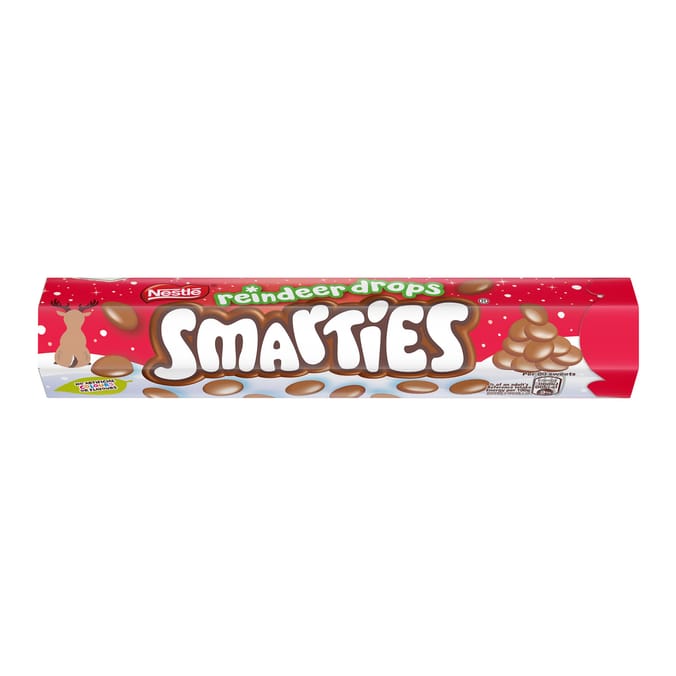 Smarties Reindeer Drops Milk Chocolate Giant Tube 120g