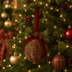 Festive Feeling Alpine Woods Rattan Hanging Decoration - Bauble