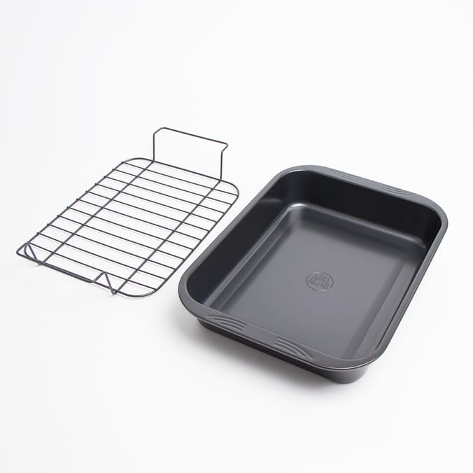 The Hairy Bikers Non-Stick Roasting Tray With Rack Large