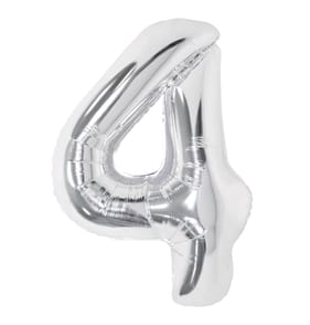 Lets Party Silver Foil 4 Balloon