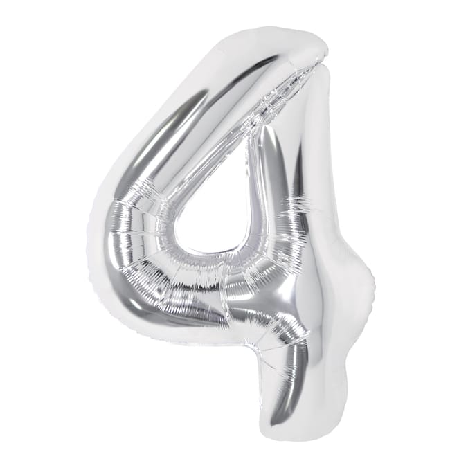 Lets Party Silver Foil 4 Balloon