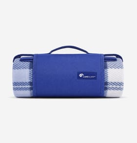 Lakescape Picnic Blanket - Blue Check