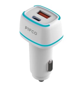  Pifco USB A/ Type-C Fast Car Charger - White