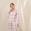 Jeff & Co by Jeff Banks Ladies Pyjama Set Pink Check Flannel