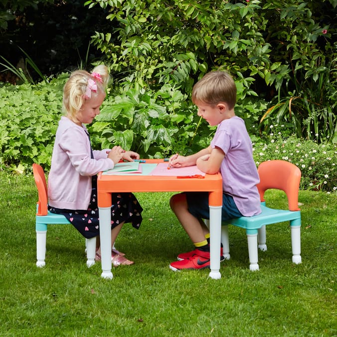 Liberty House Toys Kids Plastic Table and Two Chairs Set