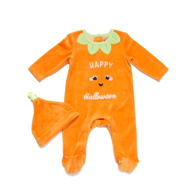 Hallow Scream Pumpkin Baby Sleepsuit