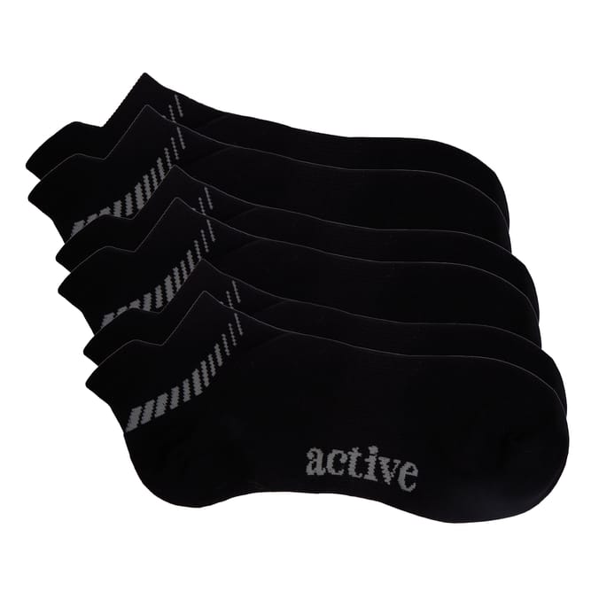 Active By Originals Mens Cushion Invisible Trainer Socks 3 Pack