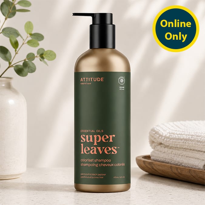 Attitude Natural Care Super Leaves Patchouli & Black Pepper Colorlast Shampoo 473ml