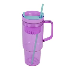 Hydrate 40oz Fruit Infuser Tumbler - Purple With Blue Straw