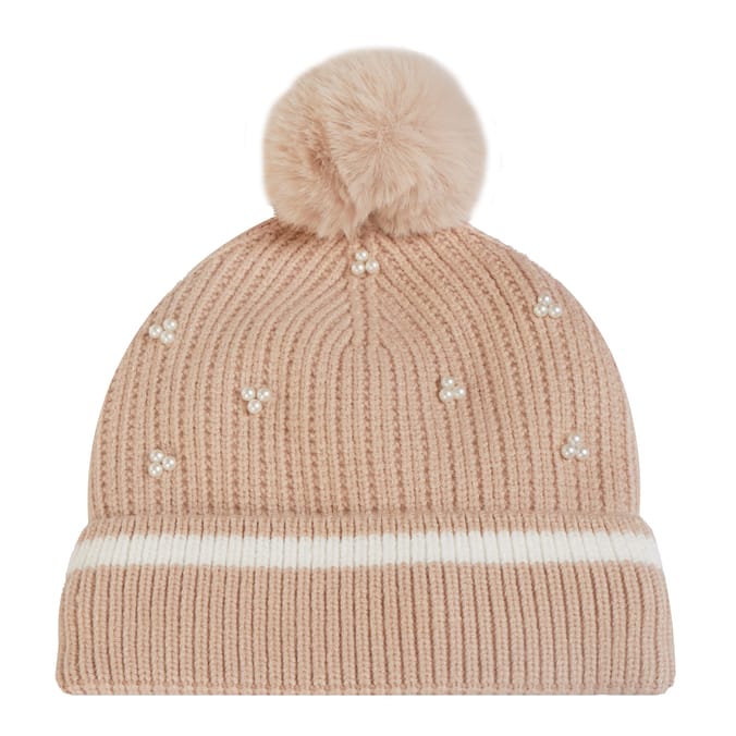 Originals Winter Kids Pearl & Pom Beanie Hat