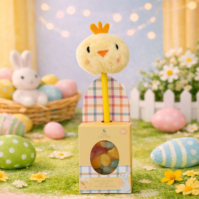  Happy Easter Plush Pen With Jelly Beans - Chick