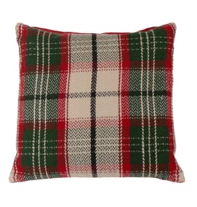 Winter Charm Woven Tartan Cushion 
