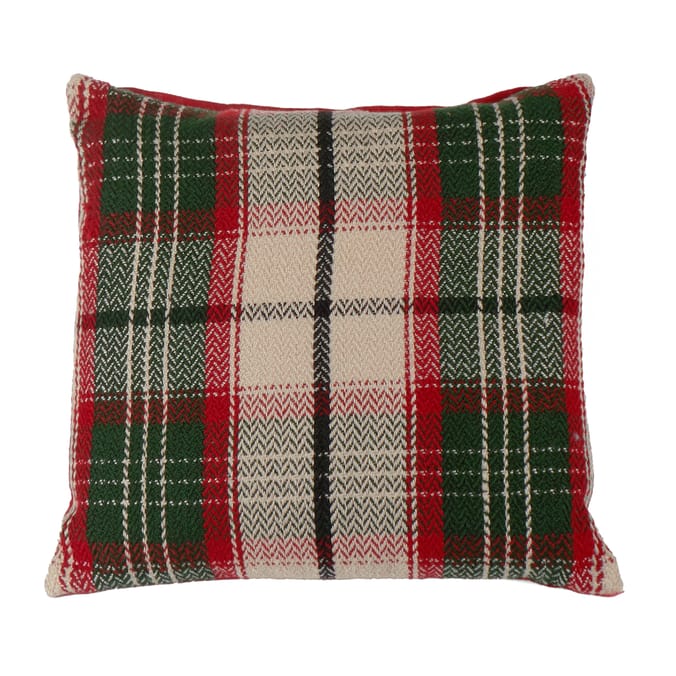 Winter Charm Woven Tartan Cushion