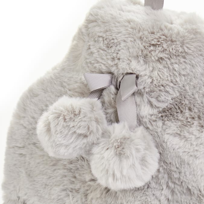 The Winter Warmer Collection Faux Fur Hot Water Bottle 1.7l - Grey