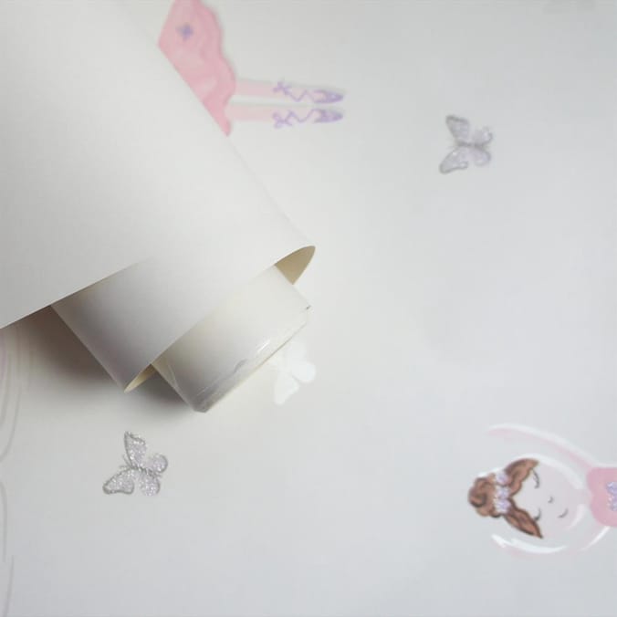 Ballerina Wallpaper 12461 - Cream/Pink