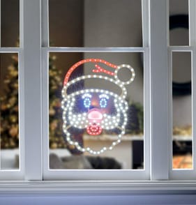 Prestige Mains Operated LED Twinkle Window Decoration 30cm - Santa