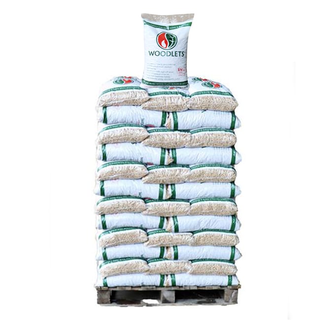 Woodlets Premium Wood Pellets 10kg - Pallet of 98 Packs