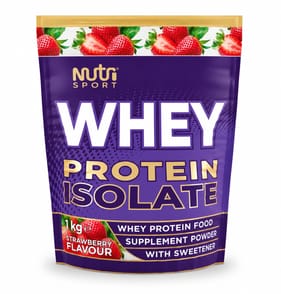 Nutri Sport Whey Protein Isolate 1kg - Strawberry