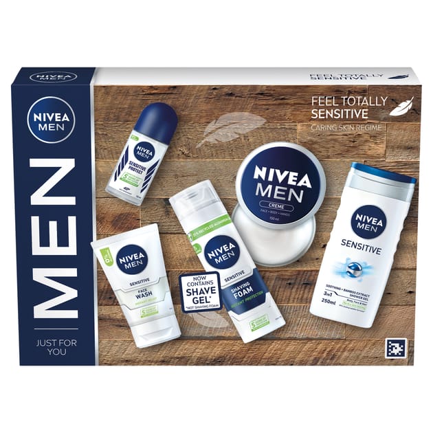 Nivea Men Feel Totally Sensitive Skincare Regime Gift Set Home Bargains