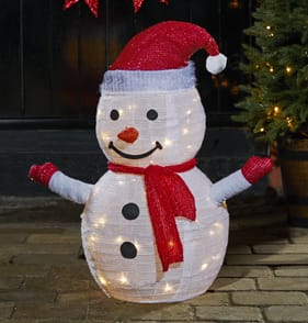 Prestige LED Collapsible Light Up Snowman 2ft