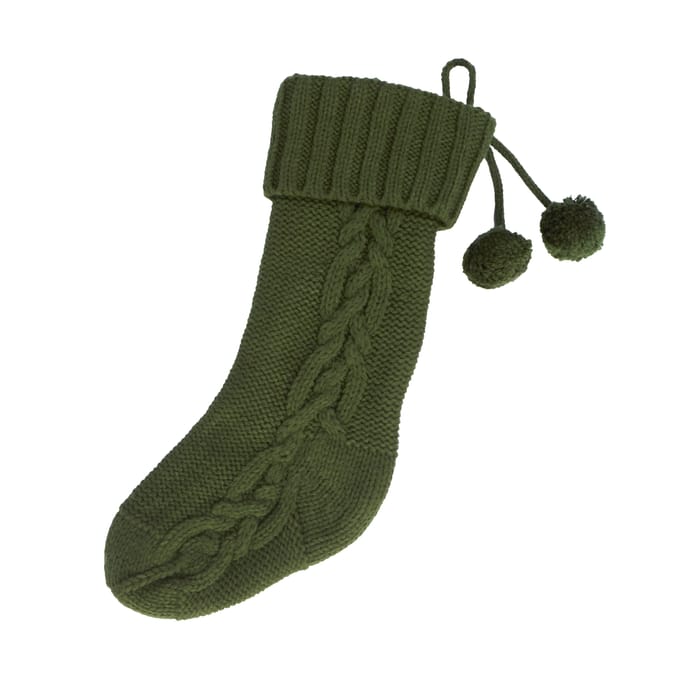 Winter Charm Christmas Chunky Knit Stocking