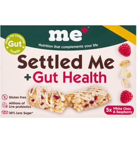 Me+ Settled Me+ Gut Health White Choc & Raspberry 95g x12