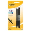 Bic Soft Feel Retractable Ballpoint Pens Black 3 Pack