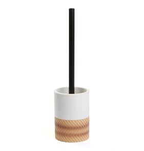  Home Collections Bamboo Top Toilet Brush - White