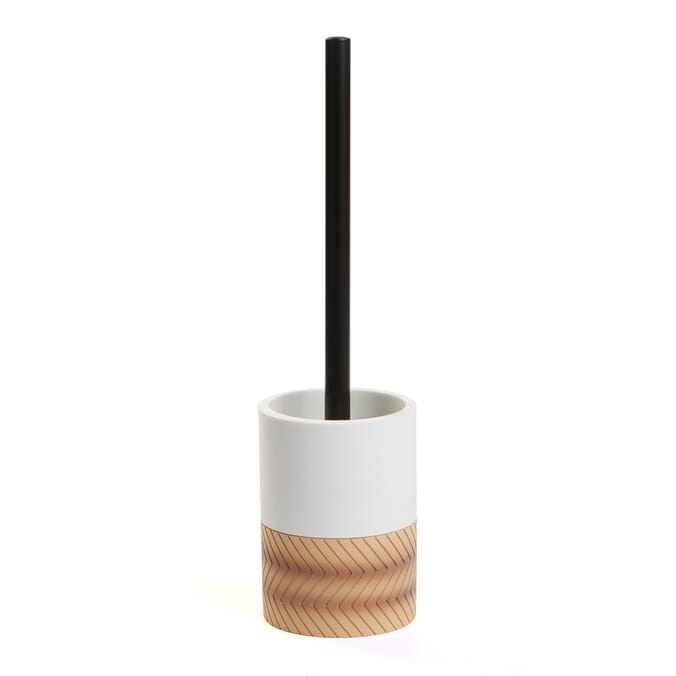Home Collections Bamboo Top Toilet Brush - White
