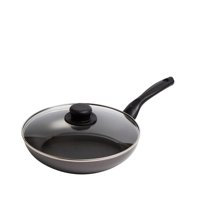 Open Kitchen 26cm Jumbo Pan with Lid Home Bargains