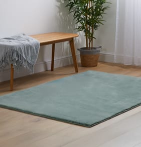 Home Collections Faux Fur Rug - Green