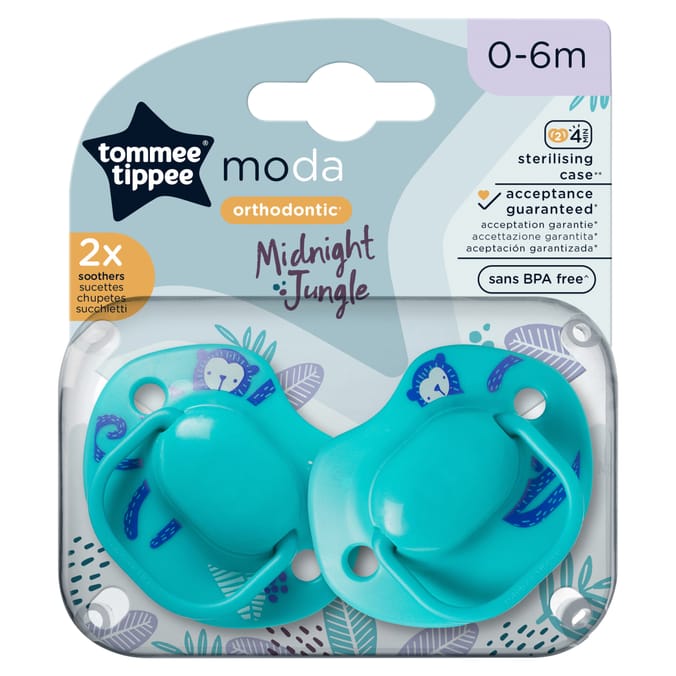 Tommee Tippee Moda 2 Orthodontic Soothers 0-6m