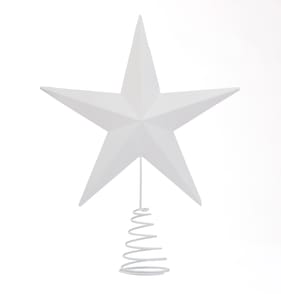 Nordic Spirit Metal Star Tree Topper - White