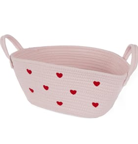 With Love Valentines Rope Heart Basket
