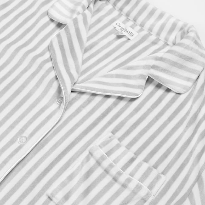 Originals Ladies Sleepwear Stripe Velour Pyjama Set