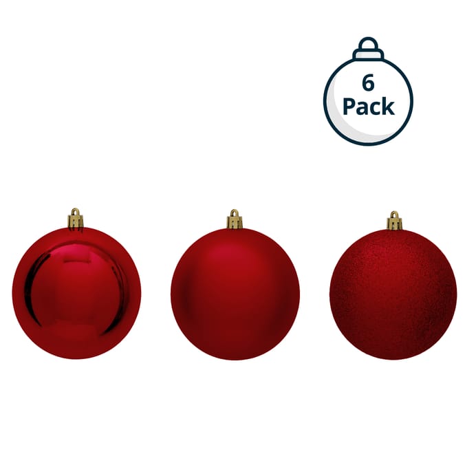 Festive Feeling 10cm Christmas Bauble 6 Pack