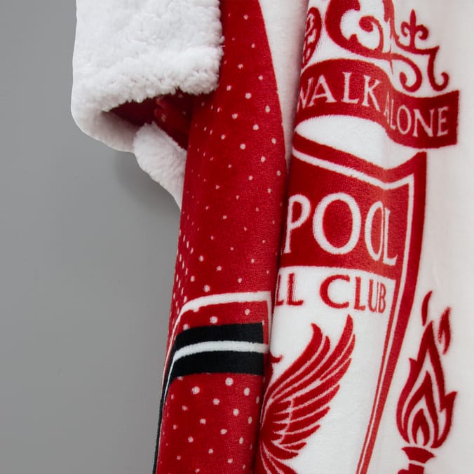 Liverpool FC Crested Sherpa Fleece Blanket