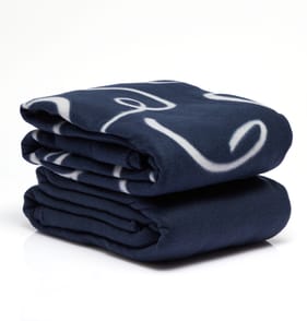 Home Collections Fleece Throw Twin Pack - Navy Blue/Stone Grey