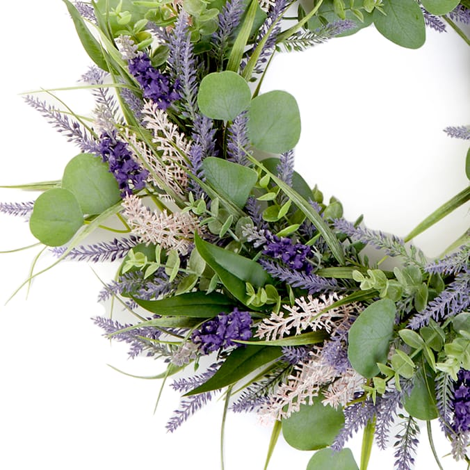 The Lifestyle Edit Lavender Wreath Home Bargains