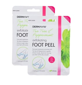 Derma V10 Exfoliating Foot Peel Mask x2