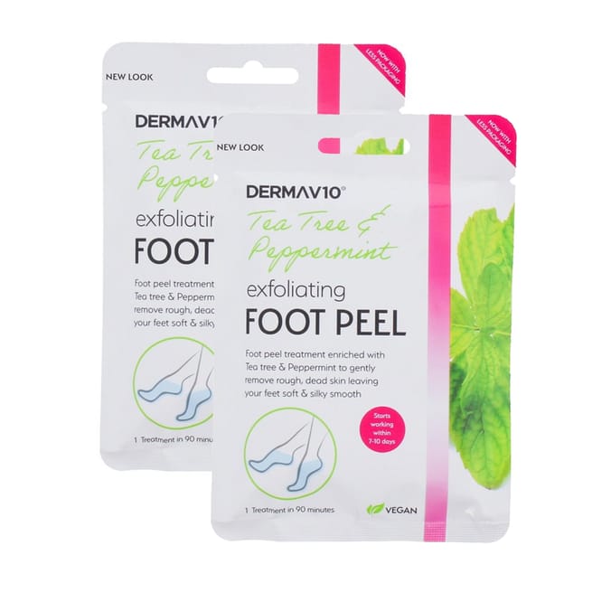 Derma V10 Exfoliating Foot Peel Mask x2