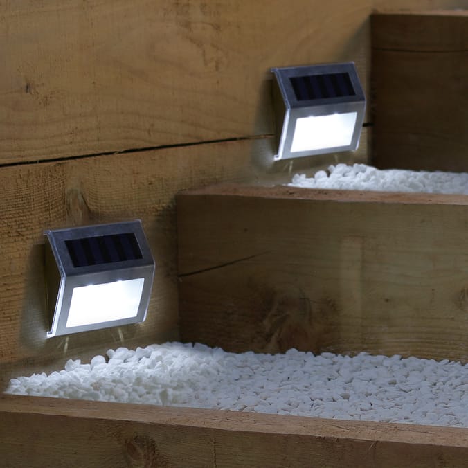 Firefly Solar Stainless Steel Step Light x3