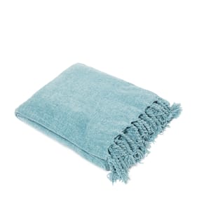  Home Collections Chenille Throw - Blue