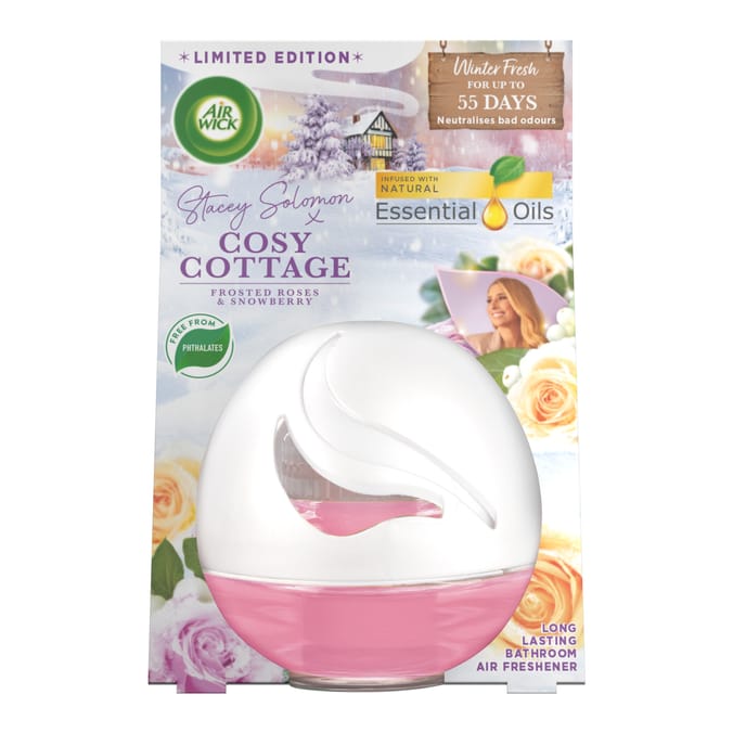Air Wick Cosy Cottage - Frosted Roses & Snowberry Bathroom Air Freshener 75ml