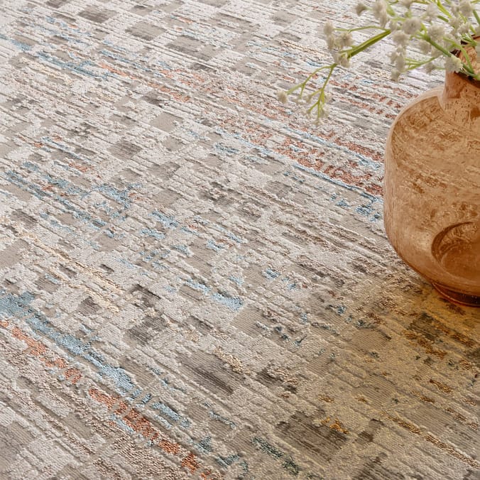 Asiatic Miro Grid Rug Metallic MI04