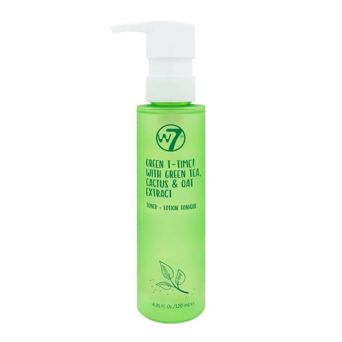 W7 Green T-Time Green Tea, Cactus & Oat Extract Toner 120ml
