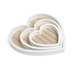 Home Collections Hamptons Wooden Heart Trays 3 Pack